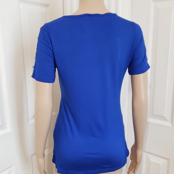 NEW! Spense| Short Button Sleeve Top - S - Picture 4 of 9